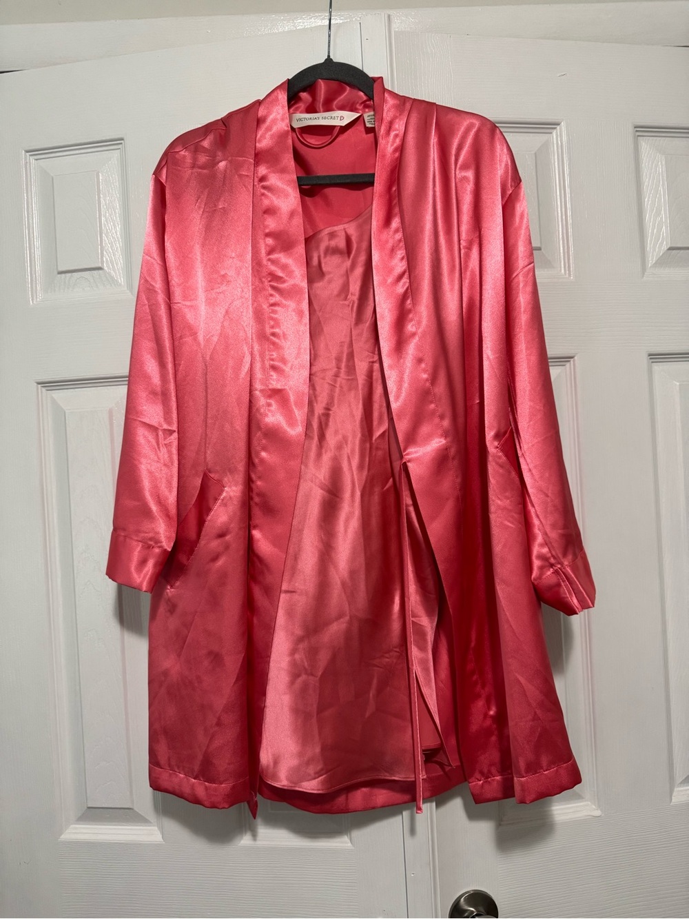 Vintage‎ Rare Victoria's Secret Silk Slip And Satin Robe Set